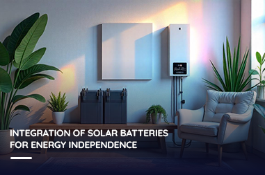 Integration of solar batteries for energy independence